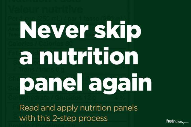 how to read nutrition panel