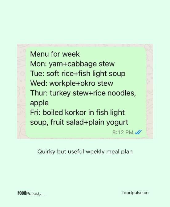 useful weekly meal plan to help eat healthy as a busy professional